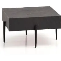 Wohnling Table basse 64x64x35 cm pierre / métal table pliante anthracite carrée |