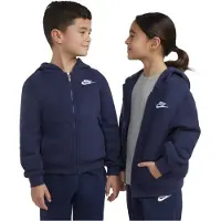 Nike Veste de survêtement 'CLUB FLEECE' bleu marine / blanc