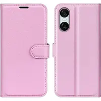 Screen Guard Professional Garde en cuir (Sony Xperia 10 VI), Coque pour téléphone portable, Noir, Rose