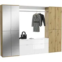 Ebuy24 ProjektX ensemble d'armoires de rangement chêneReproduction, miroir.