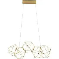 Nova Luce NEBULA LED Suspension cuivre 21,6W blanc chaud 84x22x110cm 9695211