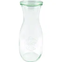 Dosen-Zentrale Weck juice bottle 500 ml (bocal de conservation de haute qualité avec couvercle en verre convient, Bocal de conservation, Transparent