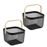 Relaxdays 2x panier métallique (26 cm, 2x)