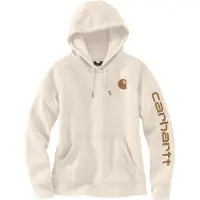 Carhartt Iconic Clarksburg Logo Hoodie Beige XS