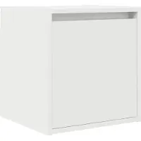 vidaXL Table de chevet murale blanc 38x34x40 cm