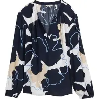 Tom Tailor 1045240 Long Sleeve Blouse Bleu 36 Femme