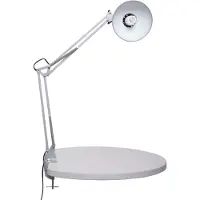 MAUL Lampe à pince MAULstudy 60 W pivotable, inclinable argent