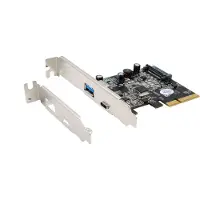 EXSYS GmbH Carte PCIe (x4) 2 ports USB 3.2 Gen2 avec 1x connecteur A et C (Asmedia)