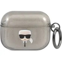 Karl Lagerfeld Cas (Manchon pour casque d'écoute), Étui pour écouteurs + casque, Noir