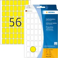 Herma - Adhésif permanent - jaune - 12 x 18 mm 1792 étiquette(s) (32 feuille(s) x 56) étiquettes