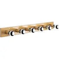Opviq , applique murale en métal, dorée, 10 x 10 x 91 cm | Socle 91 x 10 cm, hauteur 2 cm | IP20, 6 x E27 max. 40 W | Design élégant pour les hôtels et les intérieurs modernes.