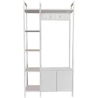 Skye Decor , Doga - Blanc, Armoires, Meuble d'entrée, Blanc, 90 x 175 x 35 cm
