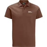 Jack Wolfskin Essential Short Sleeve Polo Marron L Homme