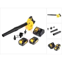 DeWalt DCV 100 M2 Souffleur / Souffleuse à feuilles 18 V + 2 x DCB 182 batterie 4,0 Ah + chargeur DCB 115