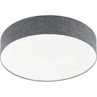 Eglo Plafonnier LED Romao Ø 57cm tissu CCT + télécommande blanc, gris 97779