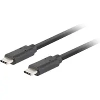 Lanberg CA-CMCM-32CU-0005-BK KABEL USB-C M/M 3.1 GEN 2 0.5M 10GB/S PD100W SCHWARZ