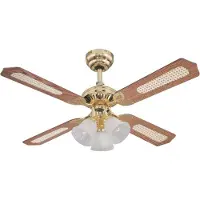 WESTINGHOUSE Ventilateur Princess Trio en bois, silencieux, Ø 105 cm - , Princess Trio, Bois, Salon / séjour, Bois