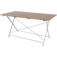 Mojawo Table de brasserie Table de jardin pliante acacia acier 120x60cm