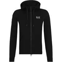 Emporio Armani Veste de survêtement noir / blanc