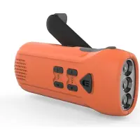 Beafon RD5035 Radio à manivelle Lampe torche LED d'extérieur avec radio FM, batterie externe,