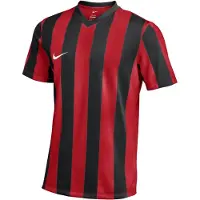 Nike Hommes, T-shirt de sport, T-shirt rayé de la division (L), Rouge, Blanc, Noir, L
