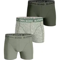 Björn Borg Boxers 3Pack Stretch Vert Vert foncé taille XL