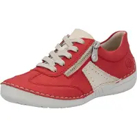 Rieker Chaussure de sport à lacets beige / rouge