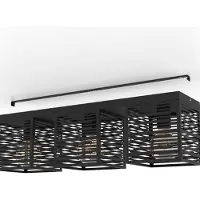 Eglo 900357 PIEDRITAS E27 triple plafonnier 730x180mm noir