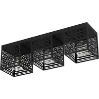Eglo Plafonnier Piedritas noir - 3x E27