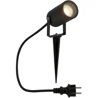 Telefunken LED Projecteur de jardin, protection contre les projections d'eau, orientable, noir, dimensions: 6 x 7,5 x 33 cm