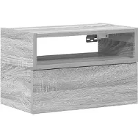 vidaXL Table de chevet murale sonoma gris 45x26x28,5 cm