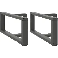 vidaXL Pieds de table basse en T 2 pcs. Anthracite 70x25x(30-31) cm Acier