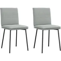 vidaXL Chaise de salle à manger 2 pcs. Gris clair velours
