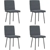 vidaXL Chaises de salle à manger 4 pcs. Gris foncé velours