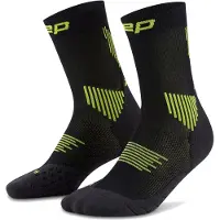 Cep Core Run Socks Mid Cut 5.0, chaussettes de course, homme, noir/vert