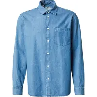 Selected Regcarlo Denim Long Sleeve Shirt Bleu 2XL Homme