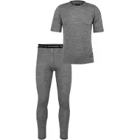 Normani Survêtements gris chiné / noir / blanc