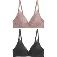 Next Soutien-gorge mauve / noir