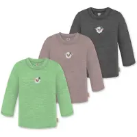 Normani T-Shirt 'Taupo' anthracite / vert chiné / rose ancienne / blanc cassé