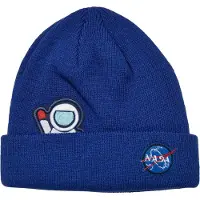 Mister tee Bonnet 'Nasa' bleu roi / bleu clair / blanc