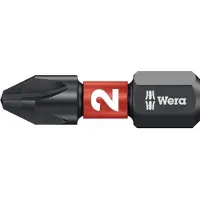 Wera Bit 851/1 IMP DC PH2 longueur 25 mm 1/4 ″ C6,3 Impacteur, DC