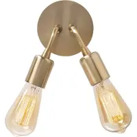 Opviq , applique murale vintage en métal, 14 cm de diamètre, 20 cm de hauteur | 2 x E27, max. 40 W | IP20 | Cuivre, design industriel | Idéale pour les intérieurs modernes.