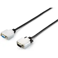 Equip Rallonge VGA (10 m), Câble vidéo, Noir, Argent