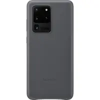 Samsung Galaxy S20 Ultra Back Cover Cuir Gris
