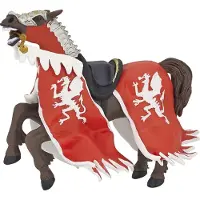 Papo Figurine Cheval du roi au dragon Rouge - - LE MONDE MEDIEVAL - Pour Enfant - Intérieur