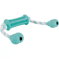 Trixie Dentafun, jouet pour chien avec ficelle, caoutchouc naturel, menthe, 37 x 9cm, multicolore