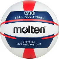 Molten V5b1500 Beachvolleyball - Blanc / Bleu / Rouge | Taille: 5