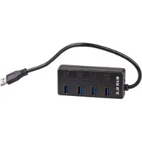 Akyga AK-AD-33 Hub d'interface USB 3.2 Gen 1 (3.1 Gen 1) Type-A (USB-A, 4 ports), Station d’accueil + hub USB, Noir