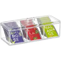 Relaxdays Boîte thé, Accessoires de thé, Transparent