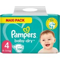 Pampers Baby-Dry (Taille 4, Pack semi-mensuel, 106 pcs)